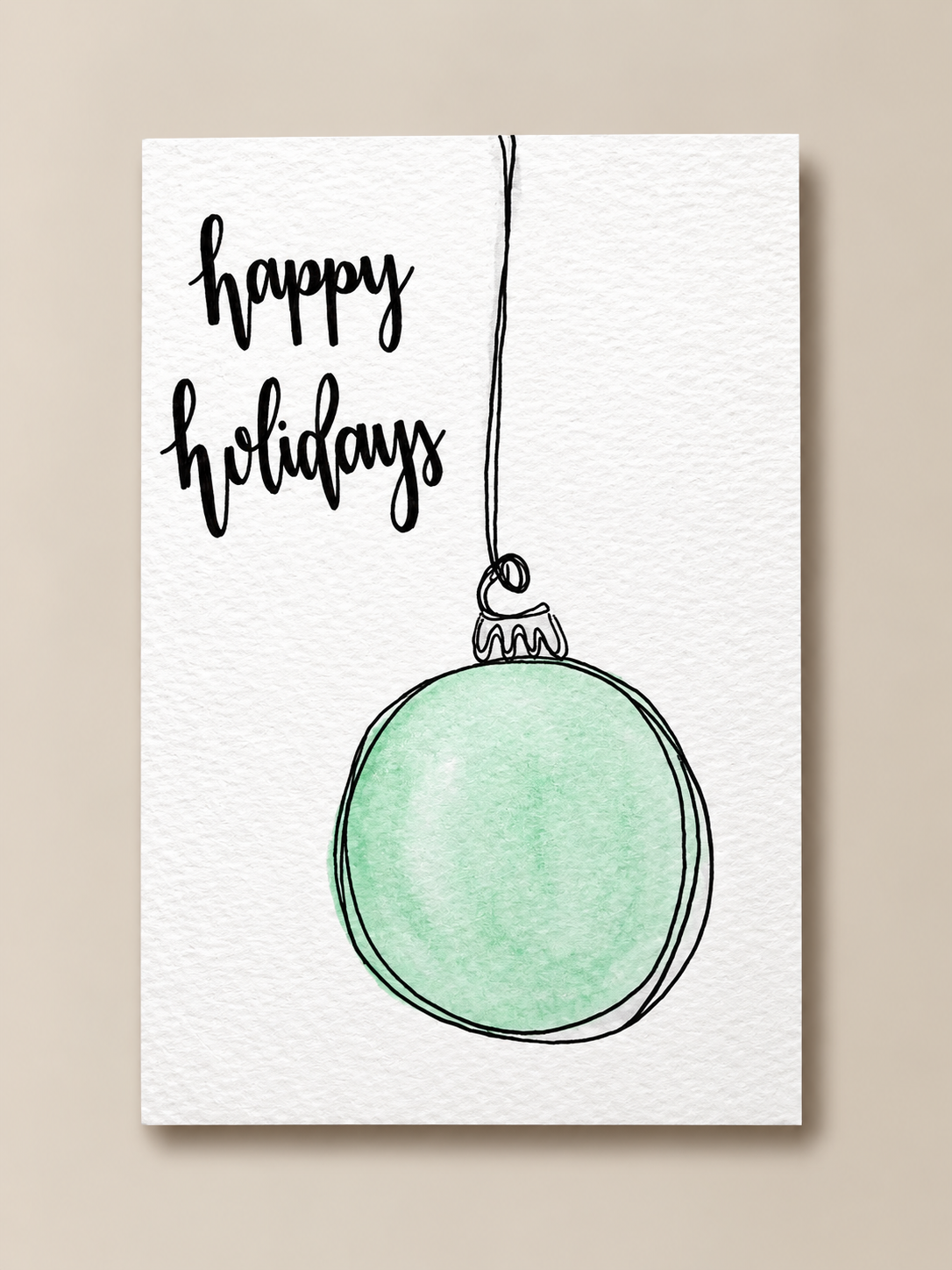 Big Ornament Happy Holidays Card