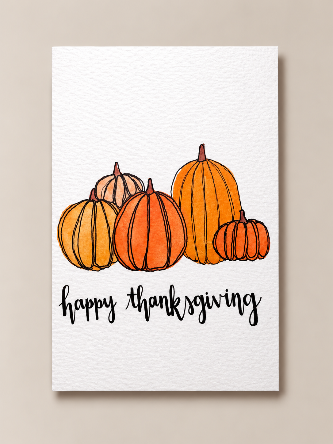 Pumpkins Happy Thanksgiving Card