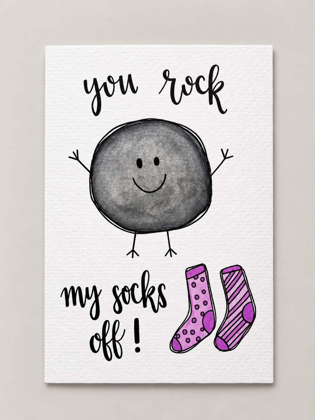 You Rock My Socks Off Appreciation Card
