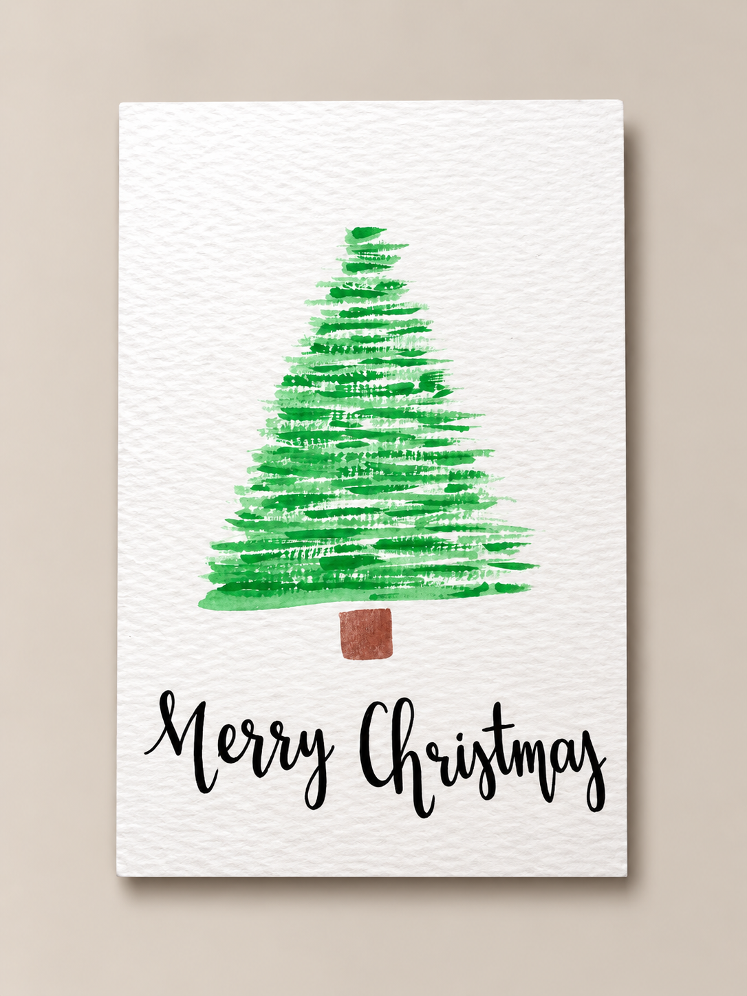 Single Christmas Tree Card