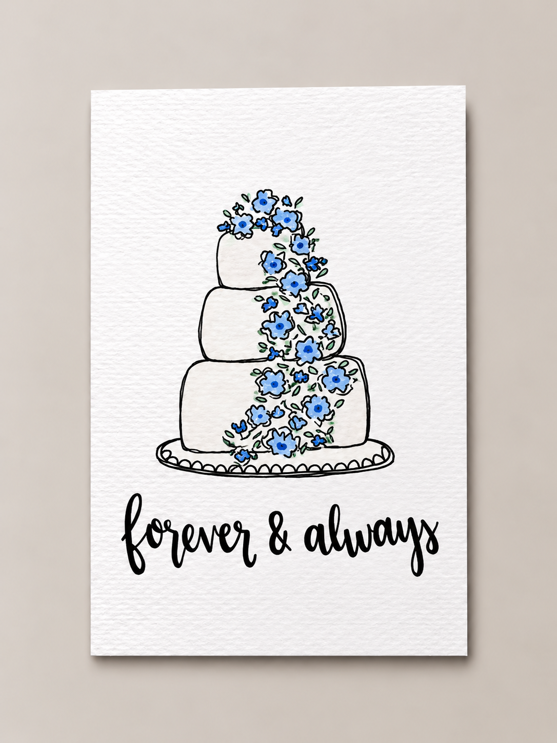 Tiered Wedding Cake Card