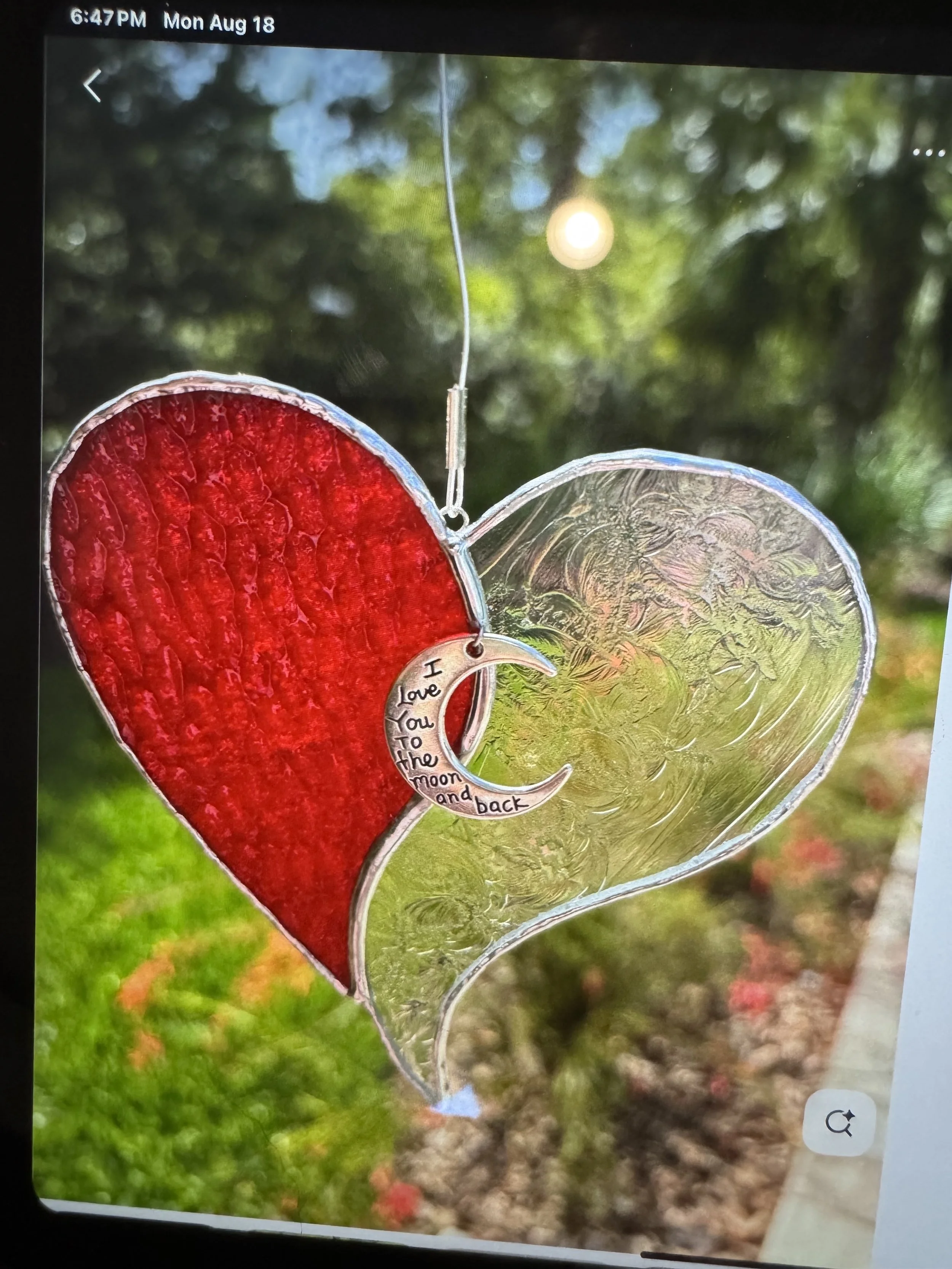 Stained‑glass heart ornament by Sue’s Craft Creations