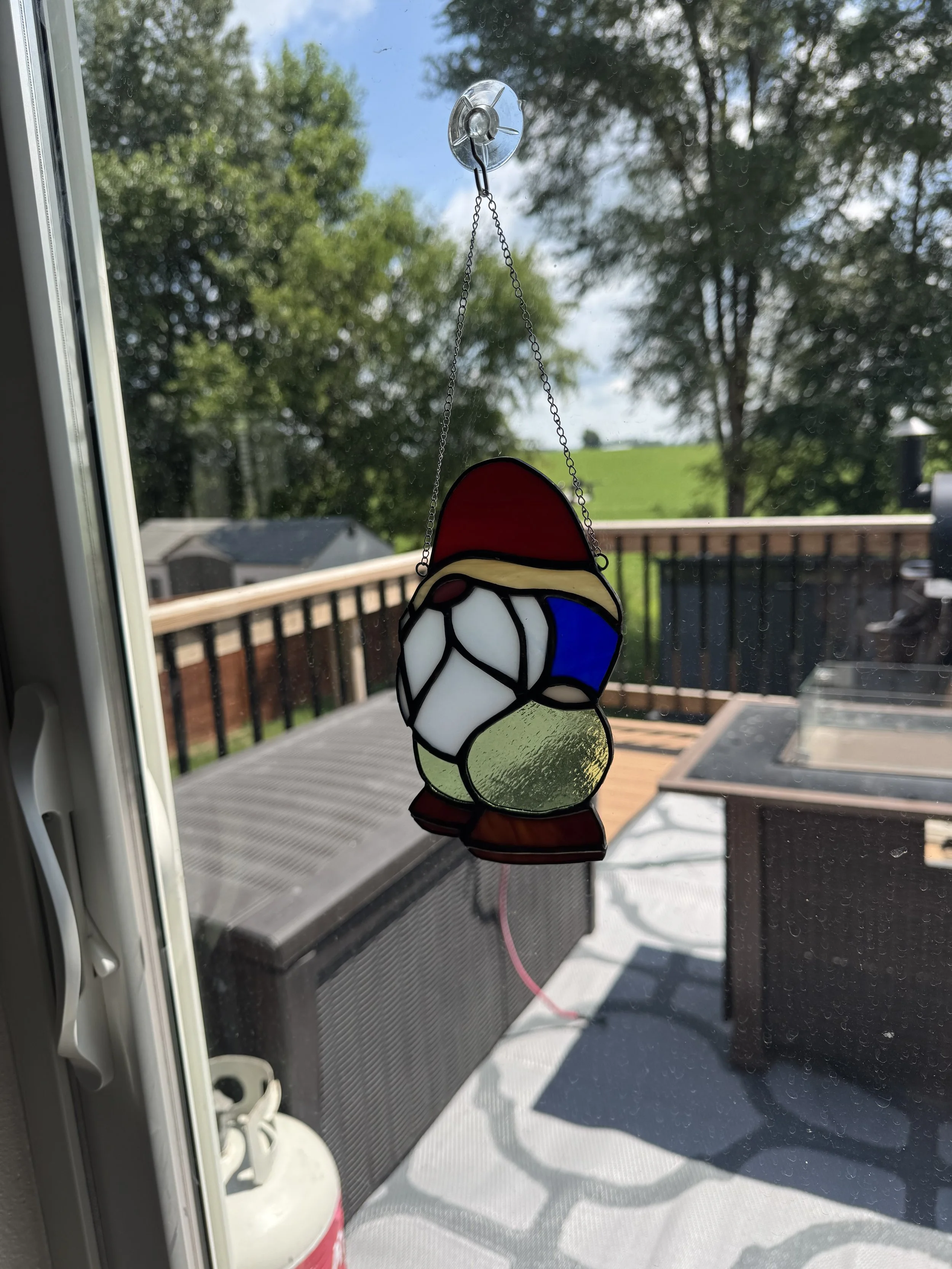 Stained‑glass gnome ornament by Sue’s Craft Creations
