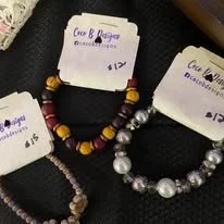 Handmade beaded bracelets by Coco B Designs