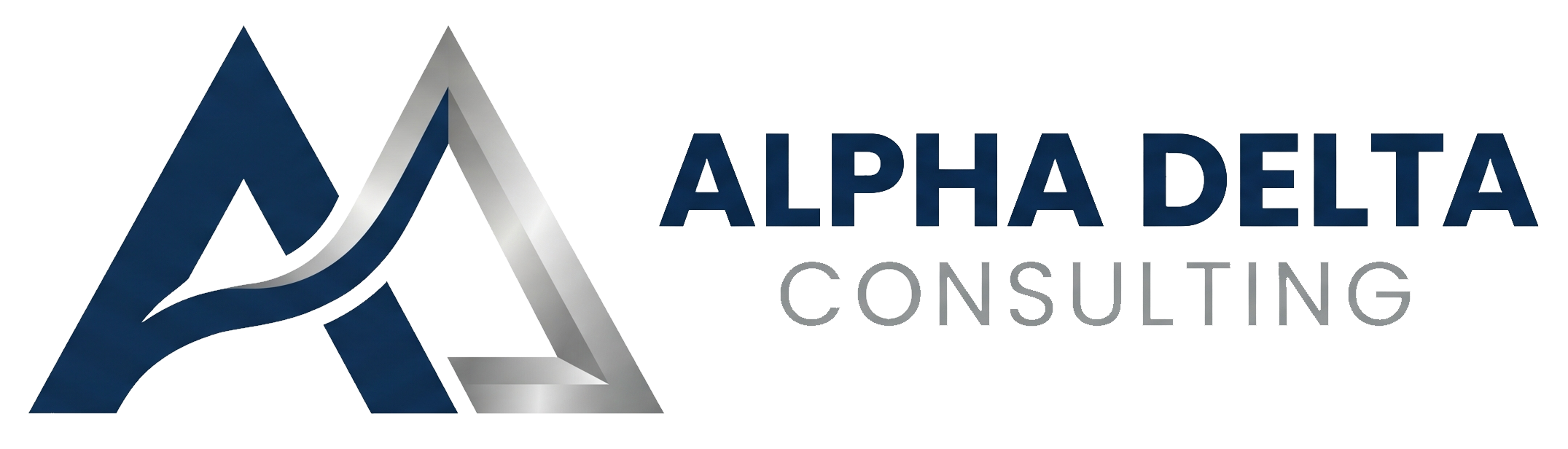 Logo showing an A and D fused together, but the D is the Delta symbol. Text says Alpha Delta Consulting
