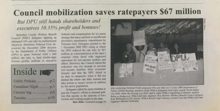 newspaper article about rate hike fight