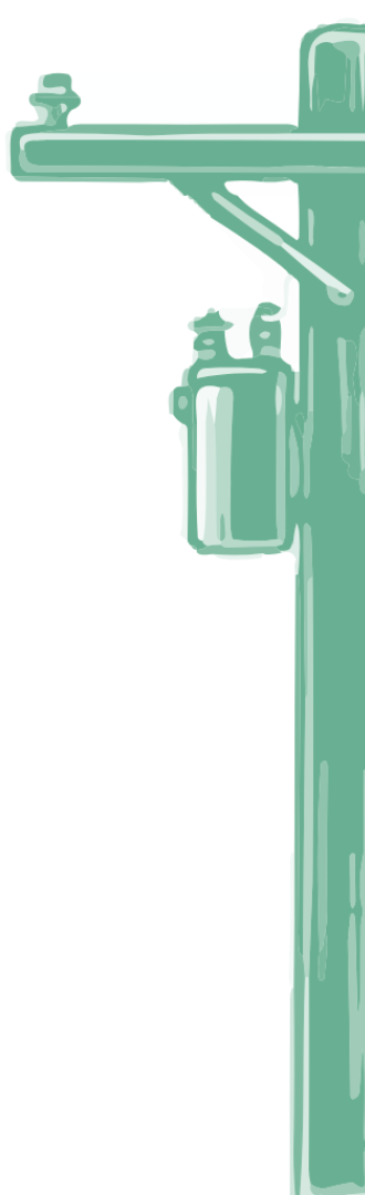 Icon of telephone pole and a flyer