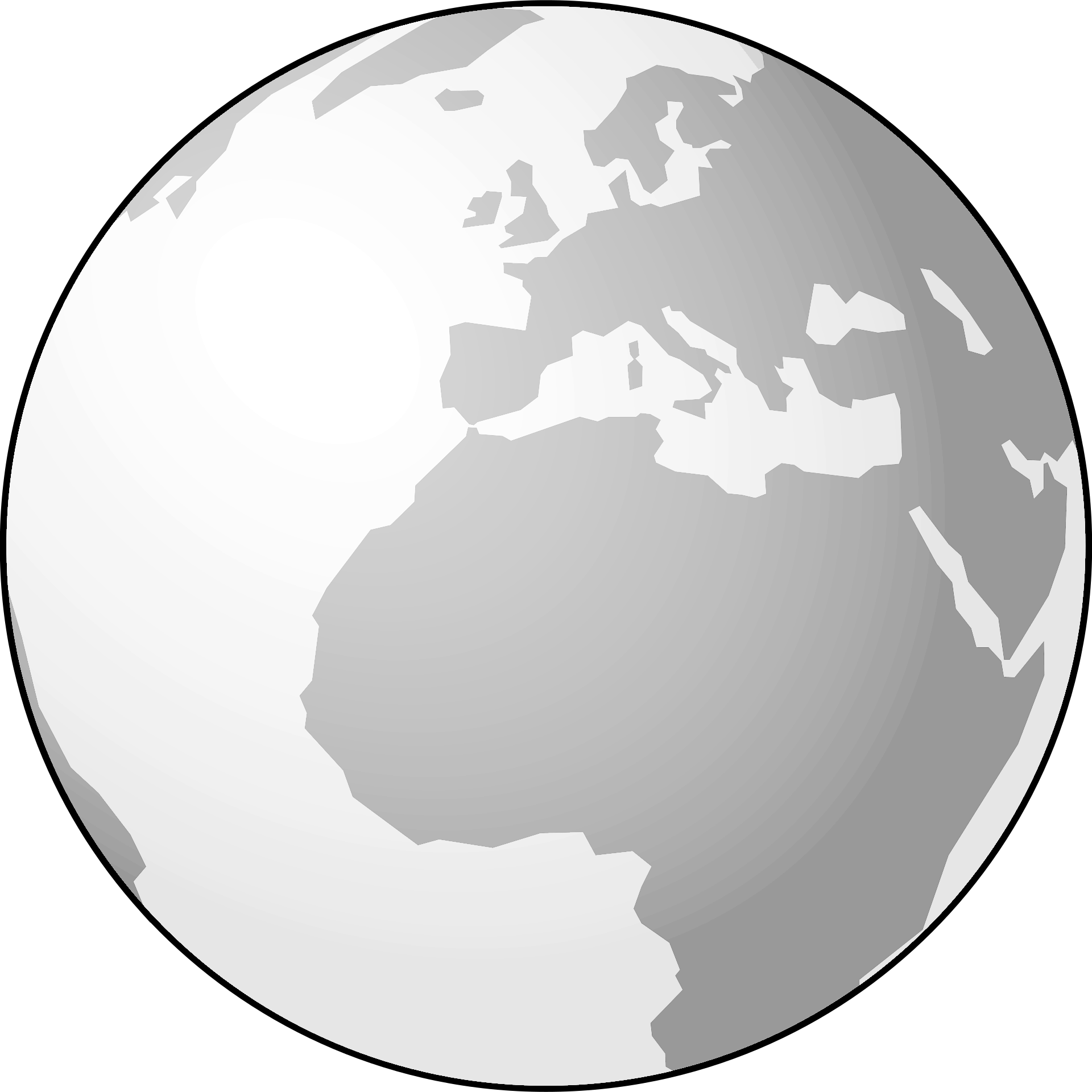 stencil of the earth