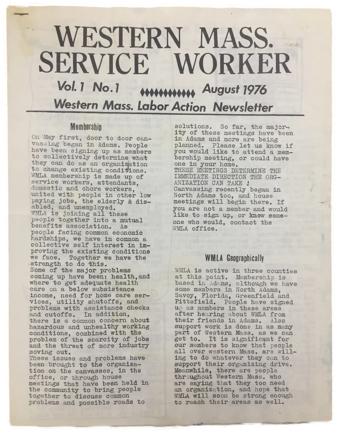 1976 copy of a newspaper