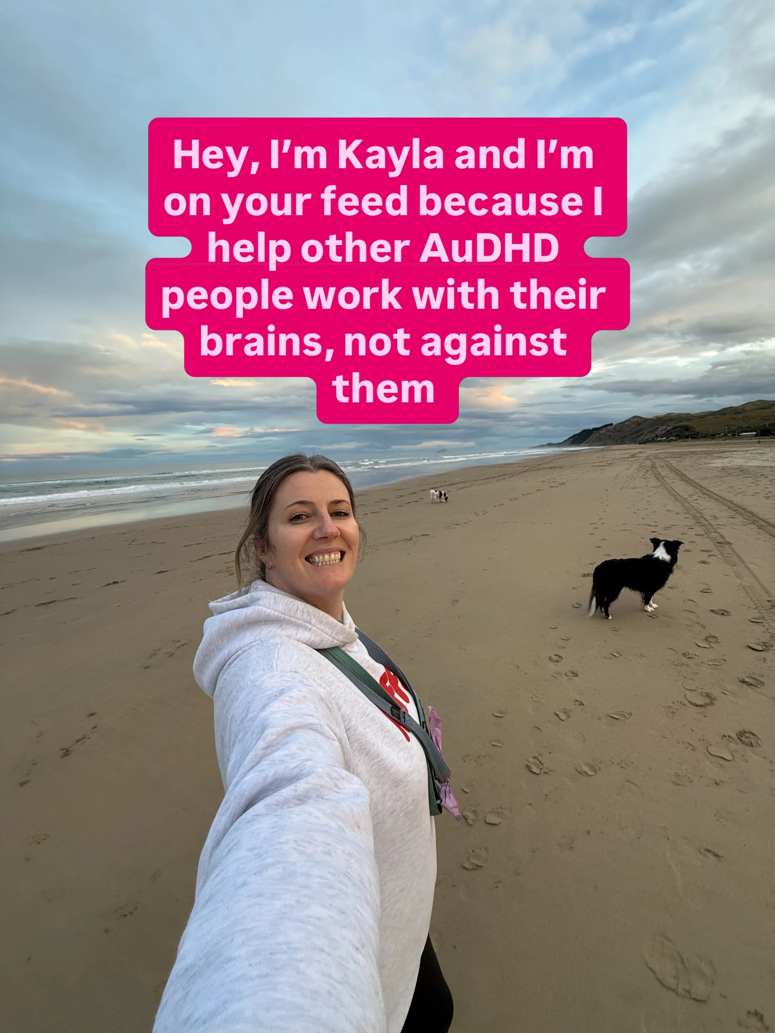 Little reintroduction for the thousands that have joined my little corner of the internet lately 🥰 

I&rsquo;m Kayla, I&rsquo;m an AuDHD coach &amp; content creator and I am here to fuck shit up 🤣🫣🤘

I&rsquo;m building a life that works with my b