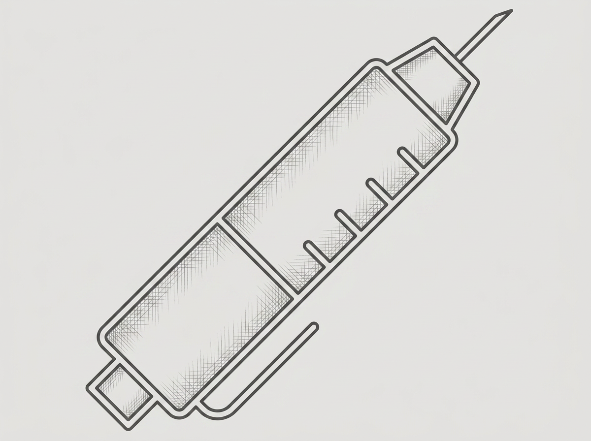 Line drawing representing GLP-1 medication.