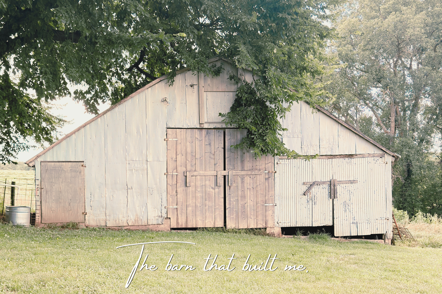 historic barn in grassy pasture