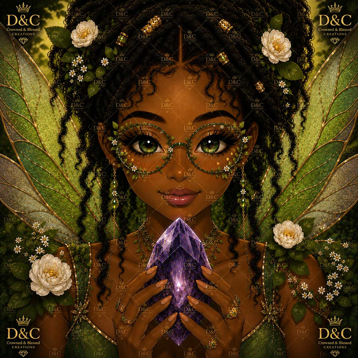 The Botanical Virgo Fairy  65x65 Square Drills
