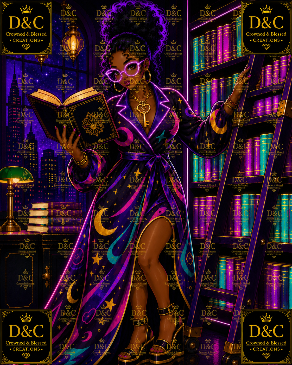 Read Between the Neon N Melanin 70x90 Square Drills