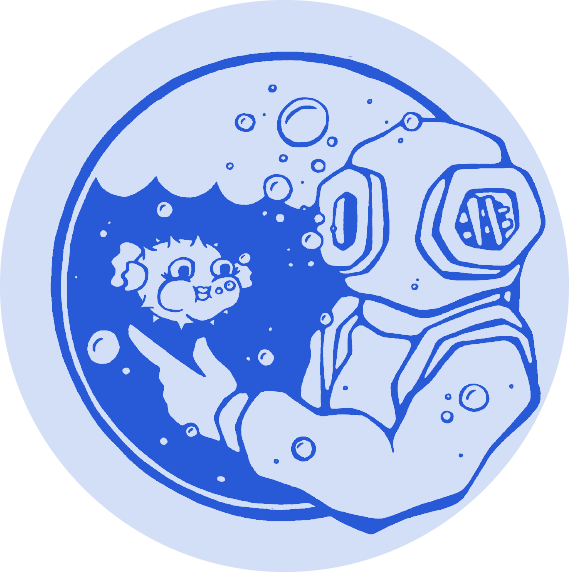 An astronaut holding a small cat in a bubble or glass dome in space with planets and stars around.
