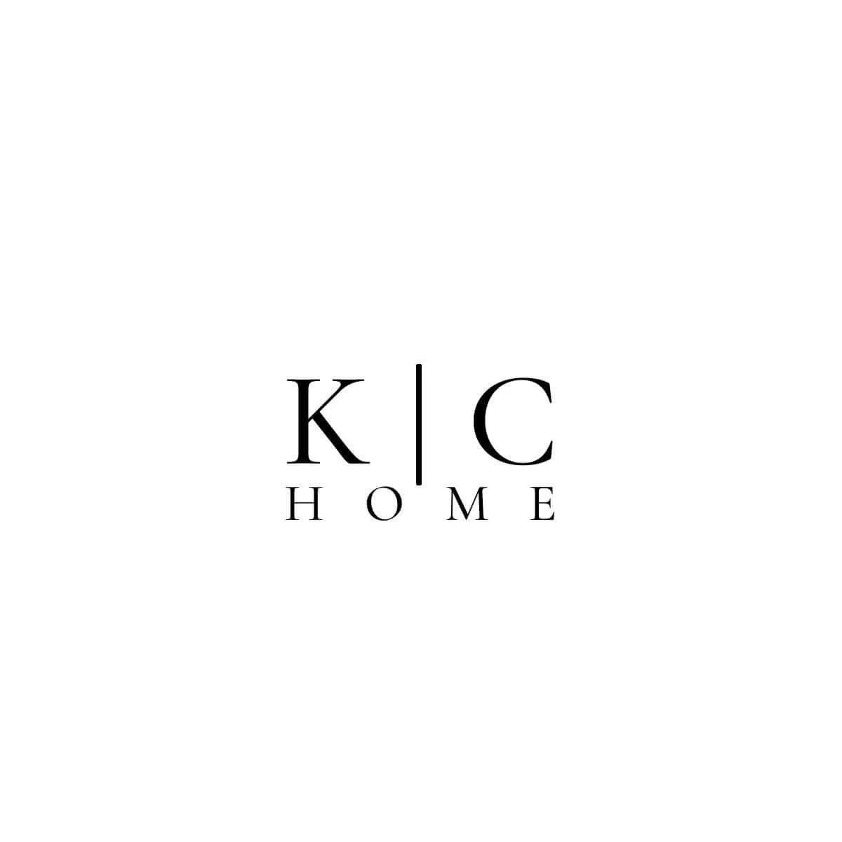 Minimalist logo with the words "K | C Home" in black text on a white background.
