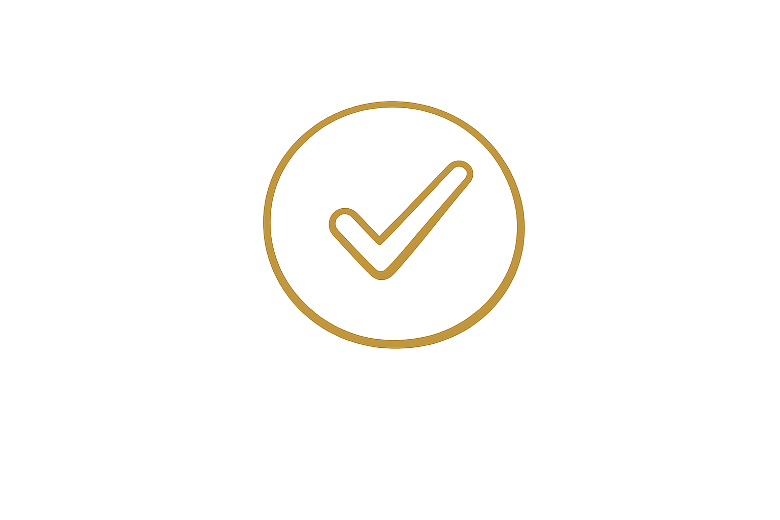 A glowing yellow checkmark inside a circle, illuminated on a gray background.