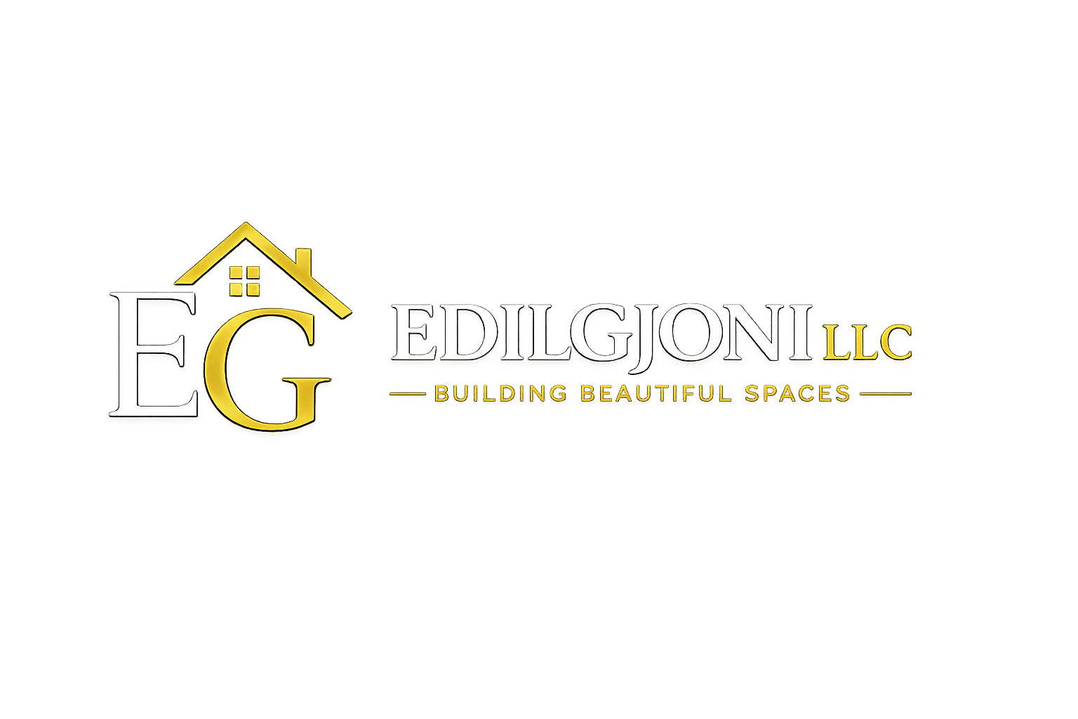 Logo for Ediljogn LLC featuring a stylized house and the words "Building Beautiful Spaces".