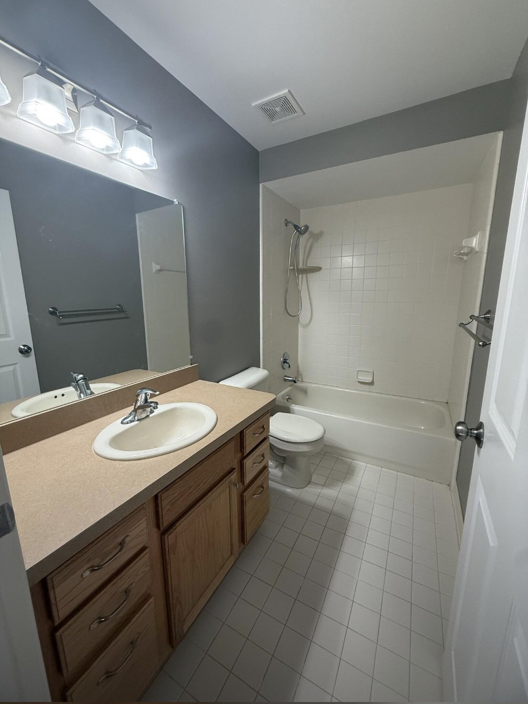 This completed bathroom renovation blends modern design, premium materials, and expert installation to create a stylish, functional space that will last for years.