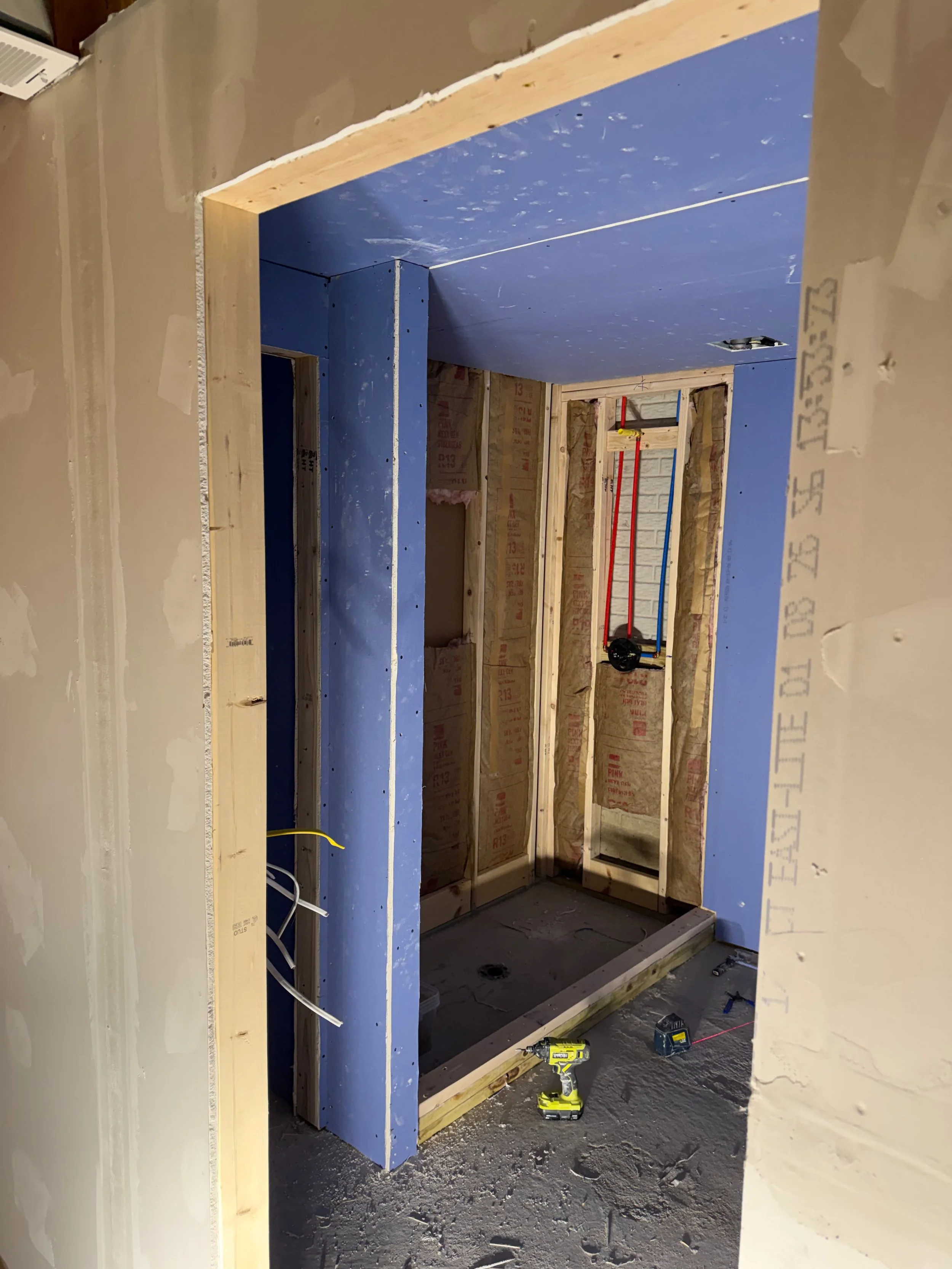 A newly framed and finished doorway creates a clean transition between living spaces while adding style and functionality.