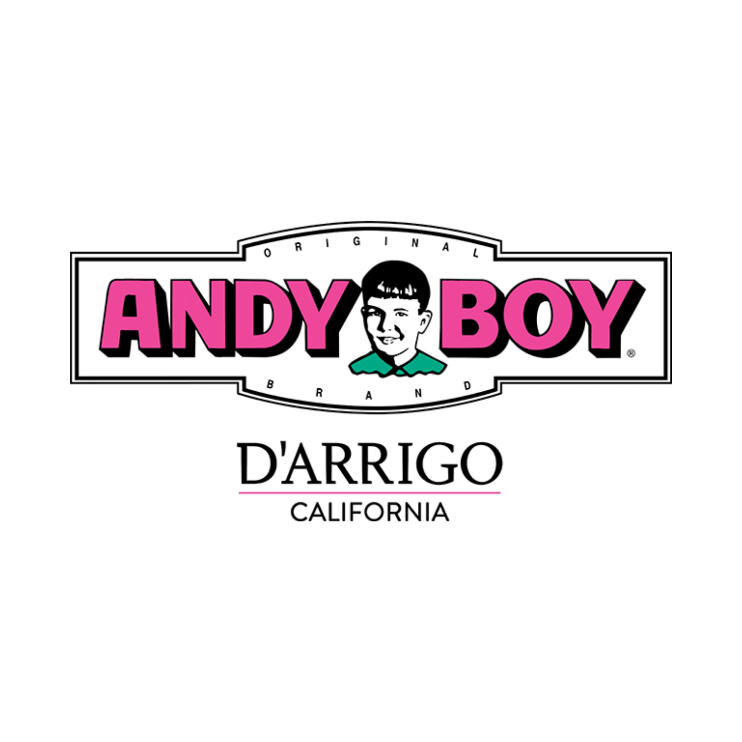 Andy Boy brand logo with a smiling boy's face and text 'D'ARRIGO CALIFORNIA' below.