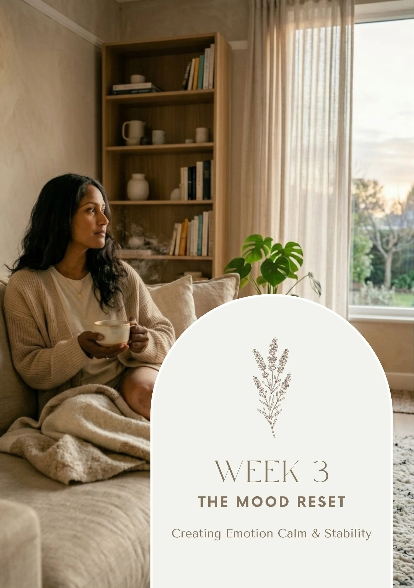A perimenopause wellness program called  'Week 3 The Mood Reset Creating Emotion Calm & Stability'.