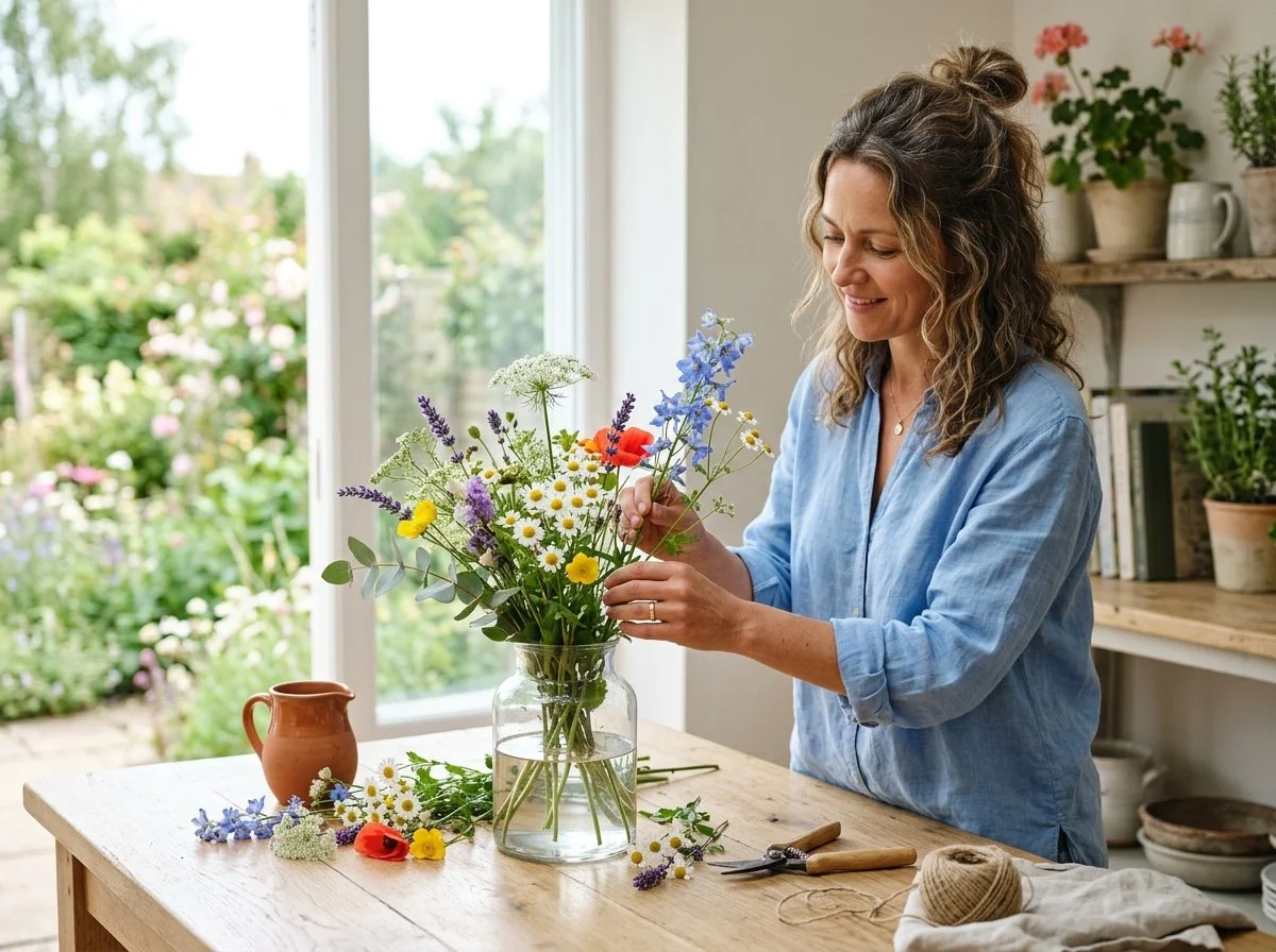 A perimenopause woman enjoying the simple things in life, healthy and happy.