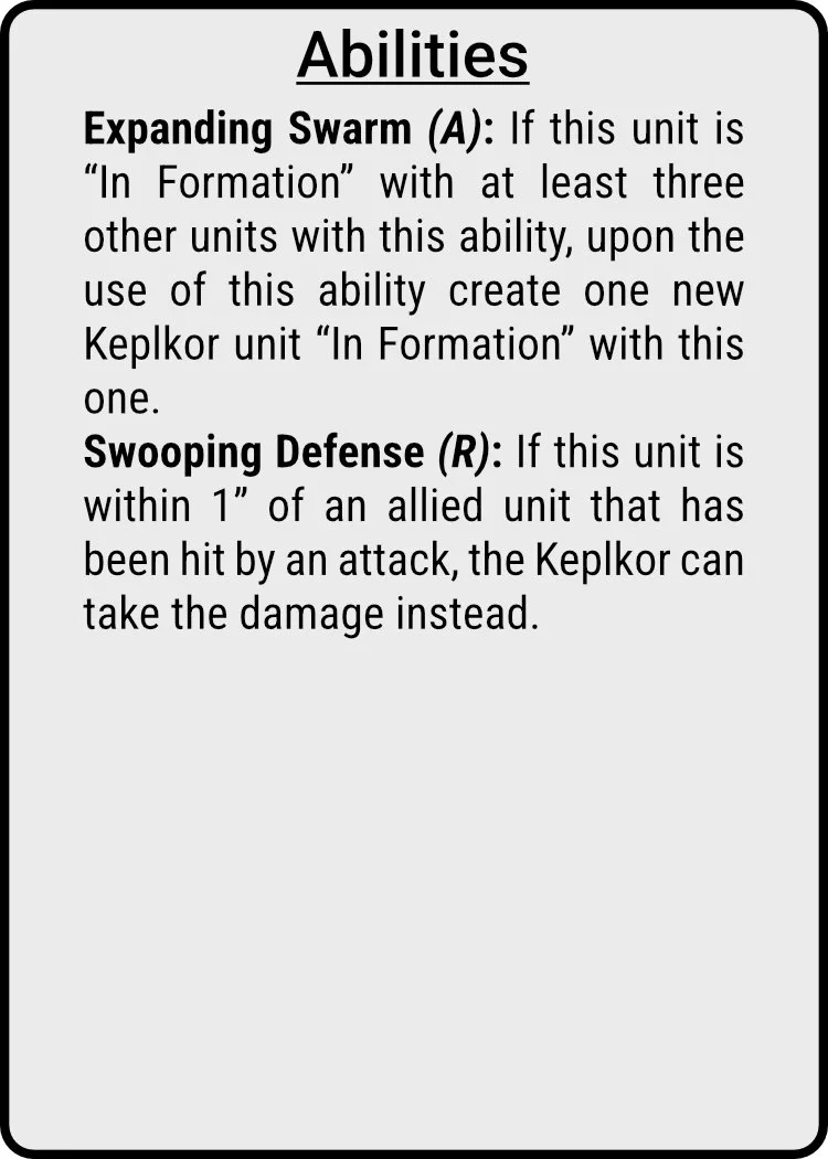 Faceless Of Vophemel Unit Reference Cards