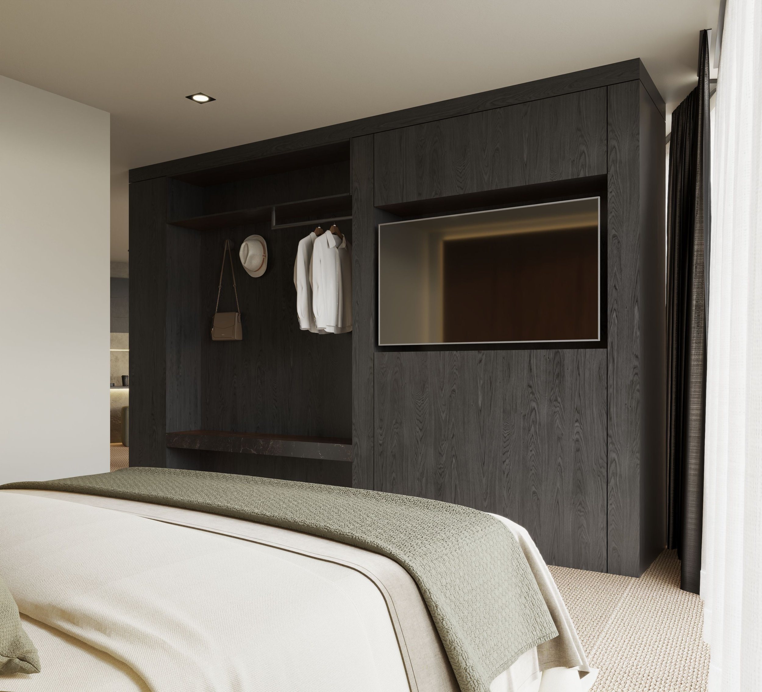 Contemporary guest room interior at The Alfred Hotel in Blenheim