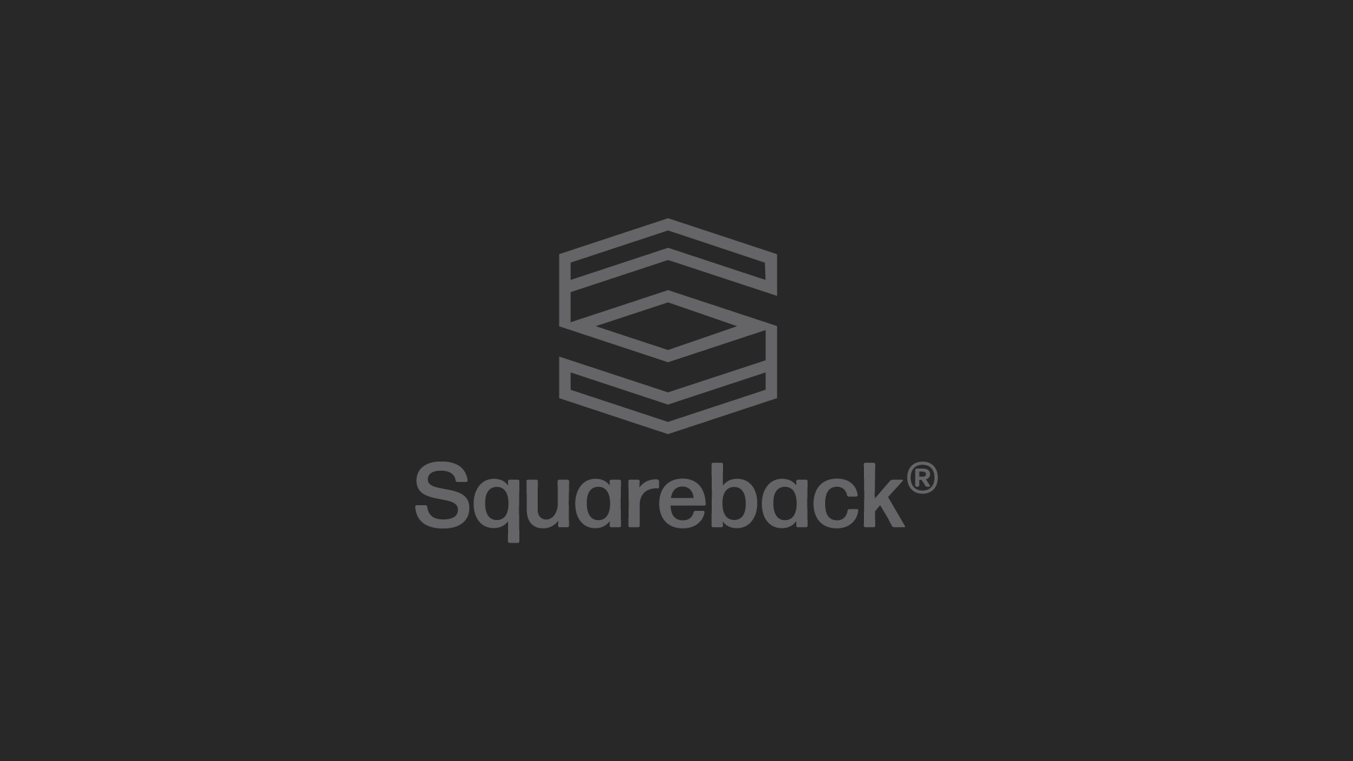 Squareback logo with a geometric design and the word 'Squareback' beneath it on a dark background.
