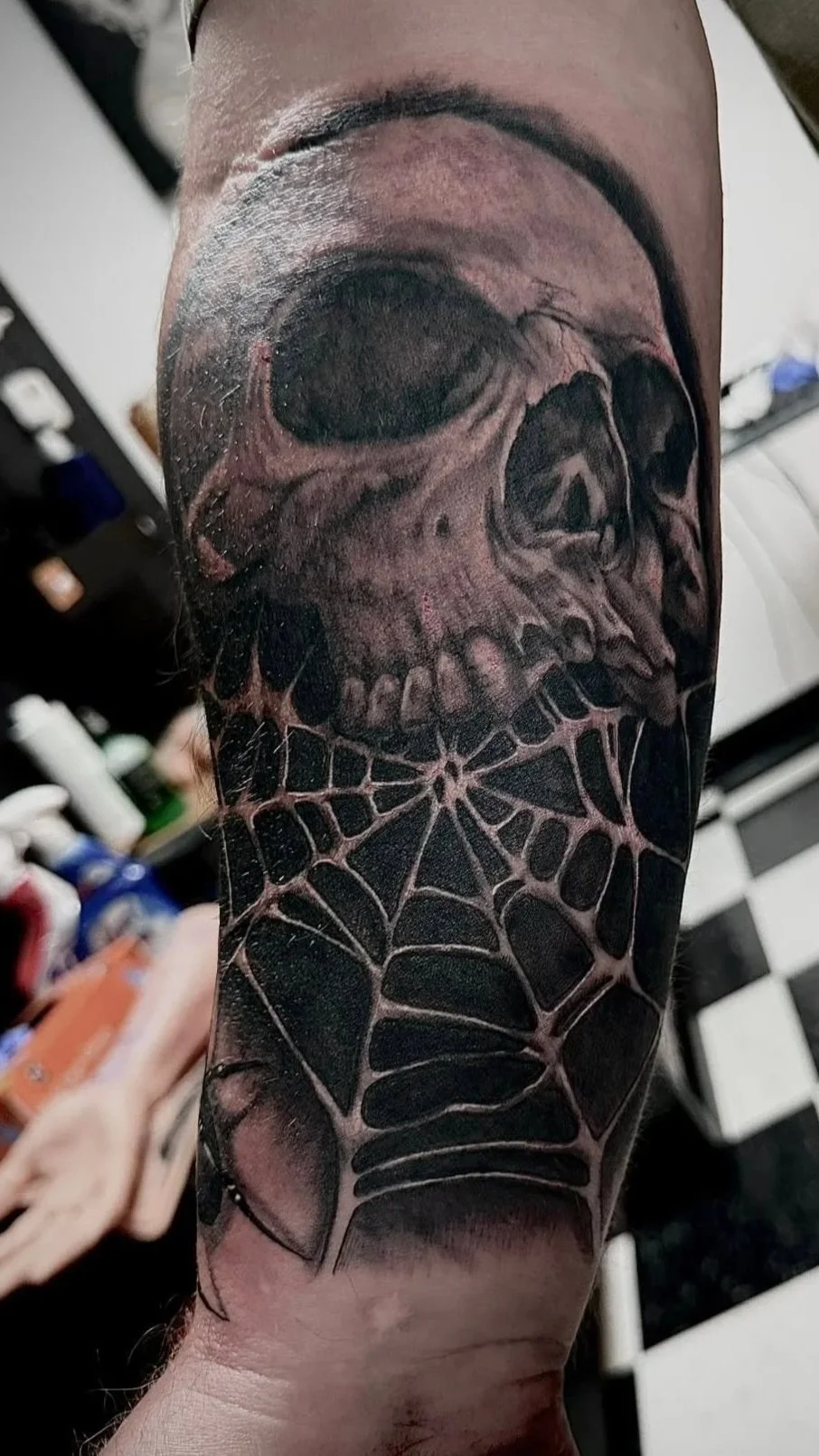 Realism Skull & Web