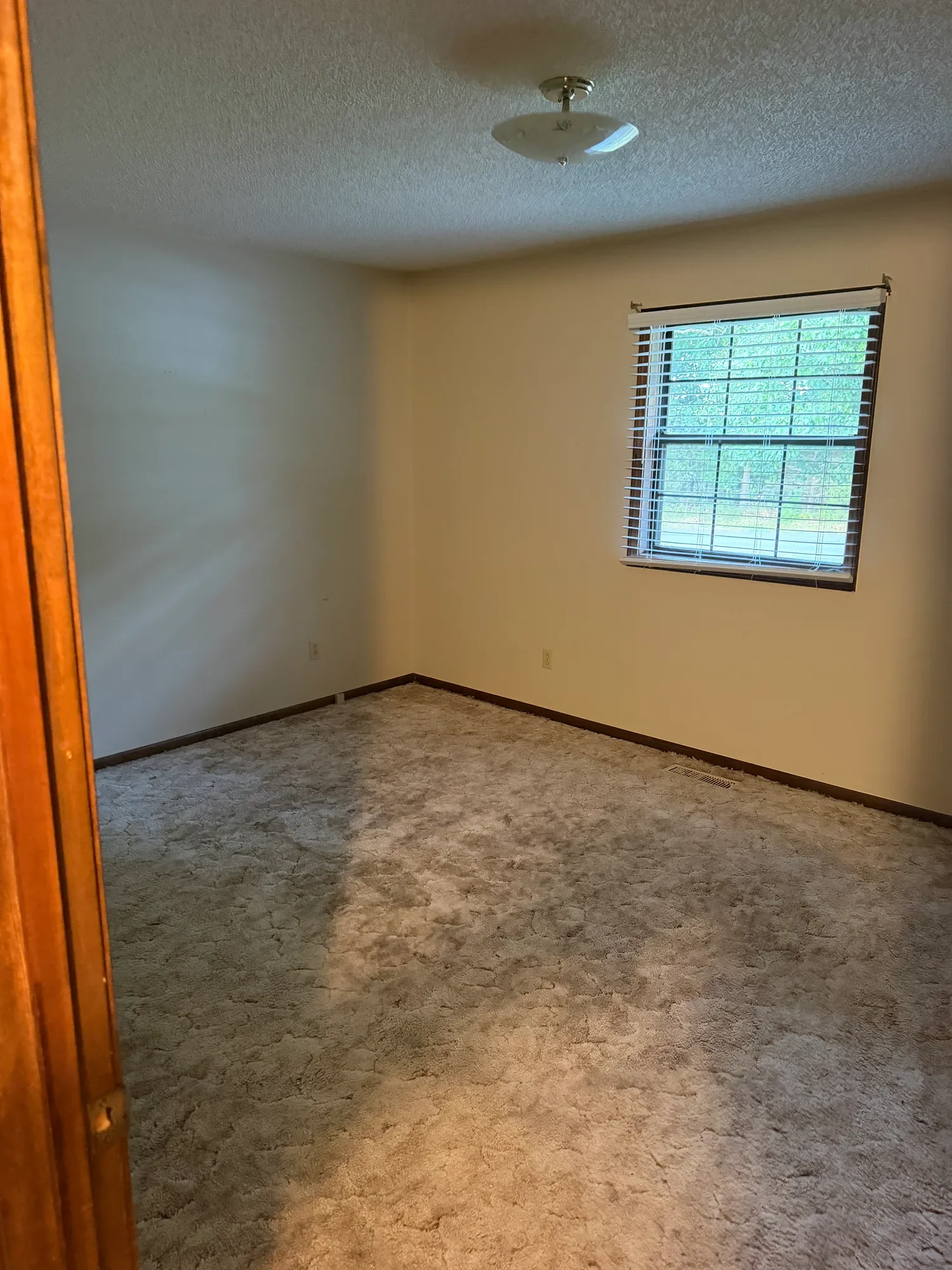 Carpeted bedroom with a window 