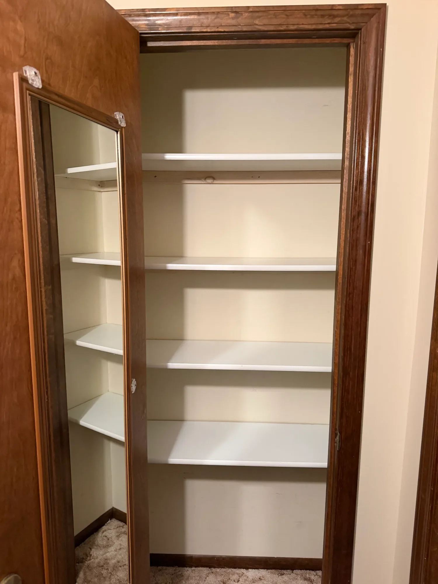  Storage closet with built-in shelves 