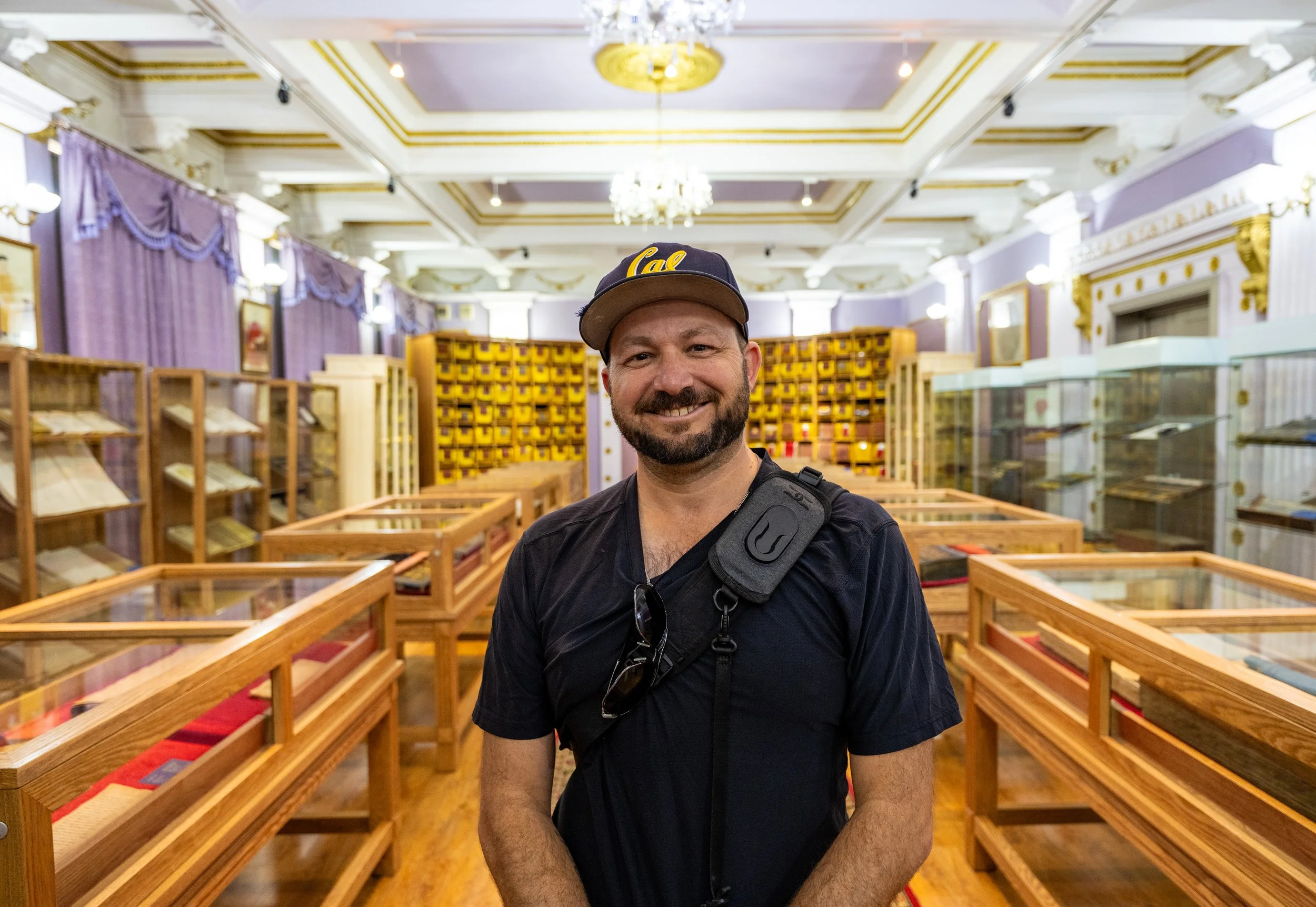 Justin Moodie in the National Central Archives of Mongolia in Ulaanbaatar.