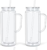 20 ounce Snowglobe Tumbler Acrylic With Handle