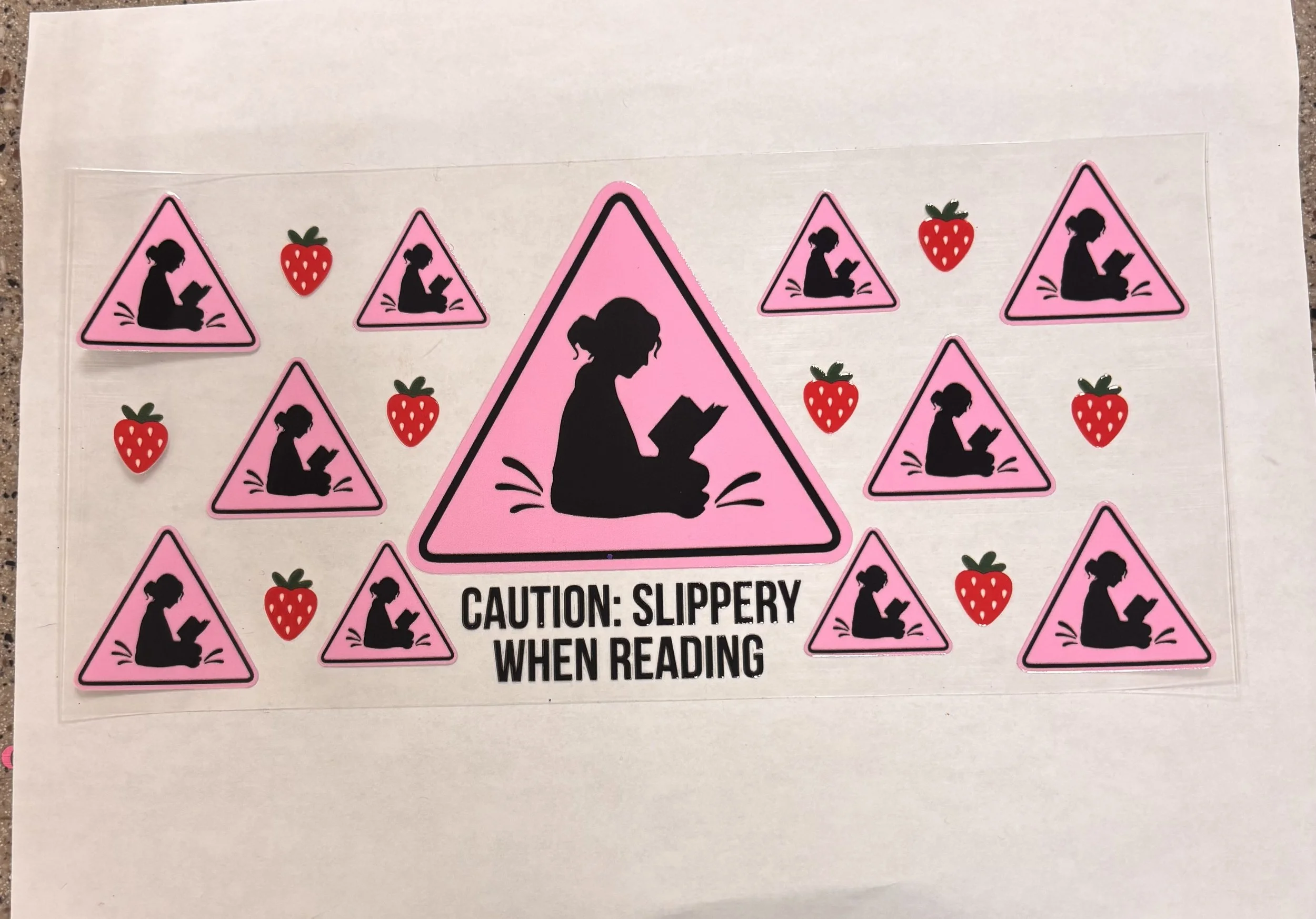 Caution slippery when reading