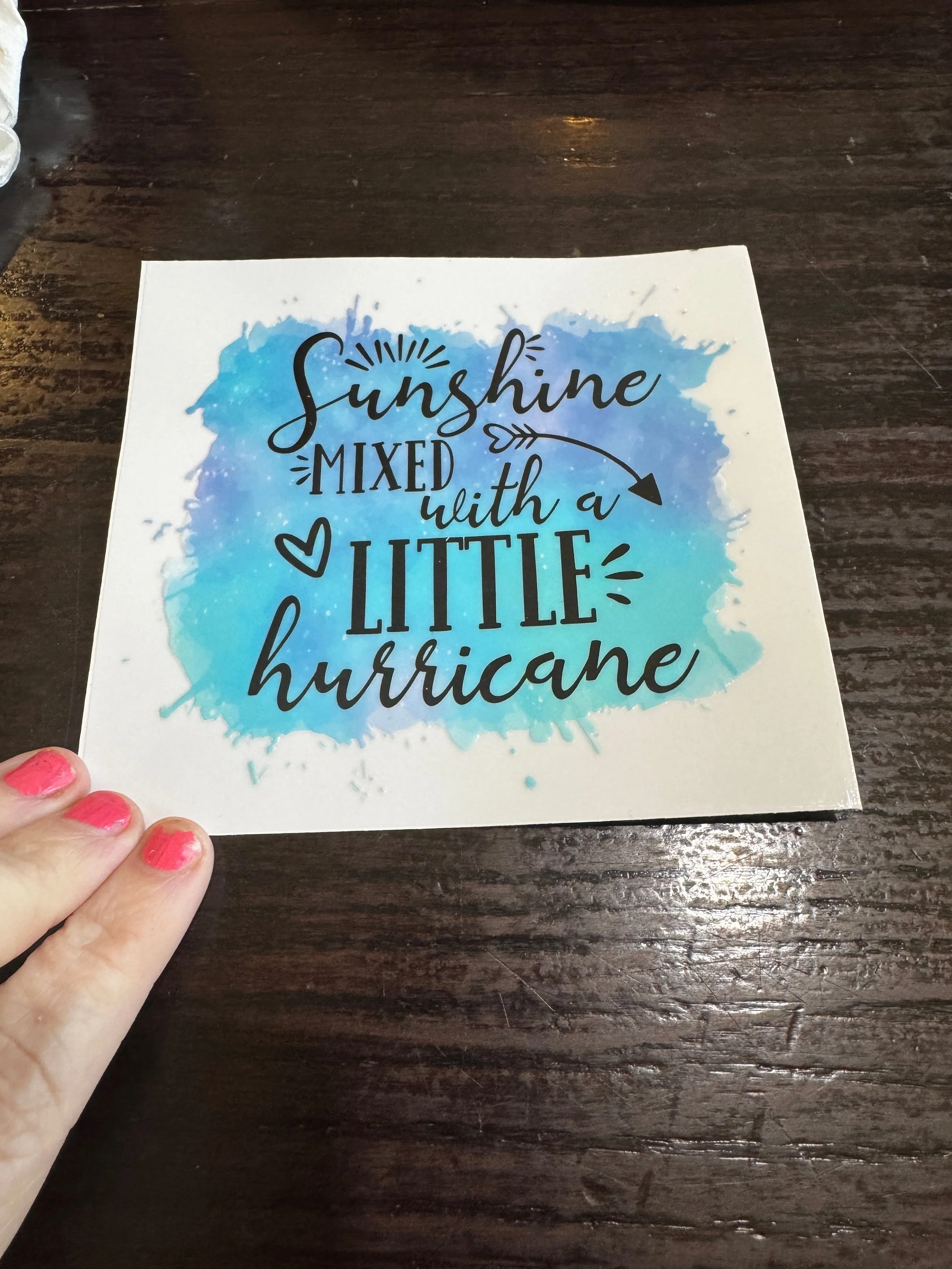 Sunshine mixed with a little hurricane