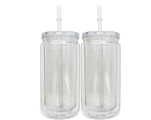 16 ounce Snowglobe Tumbler Acrylic