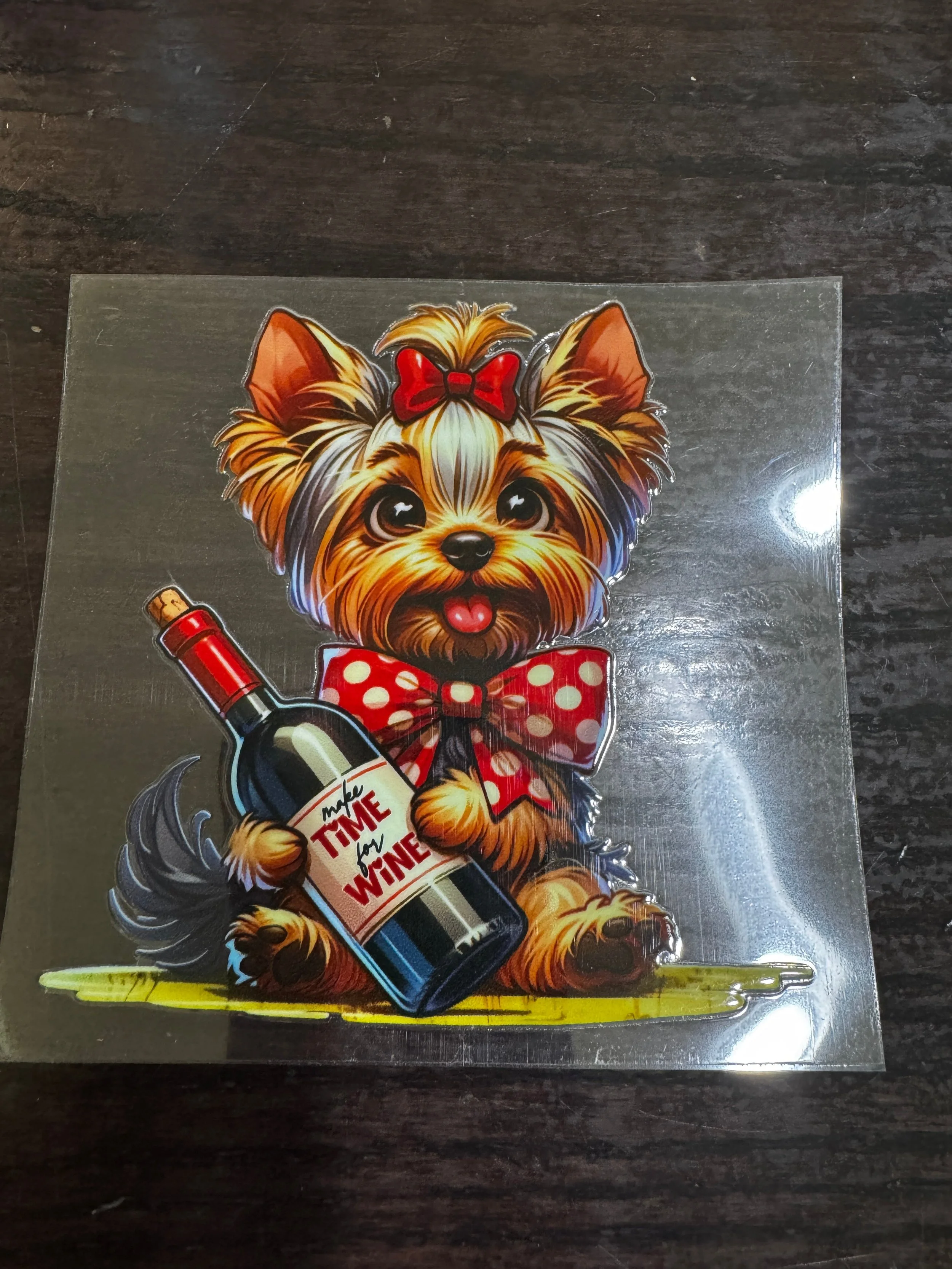 Yorkie time for wine