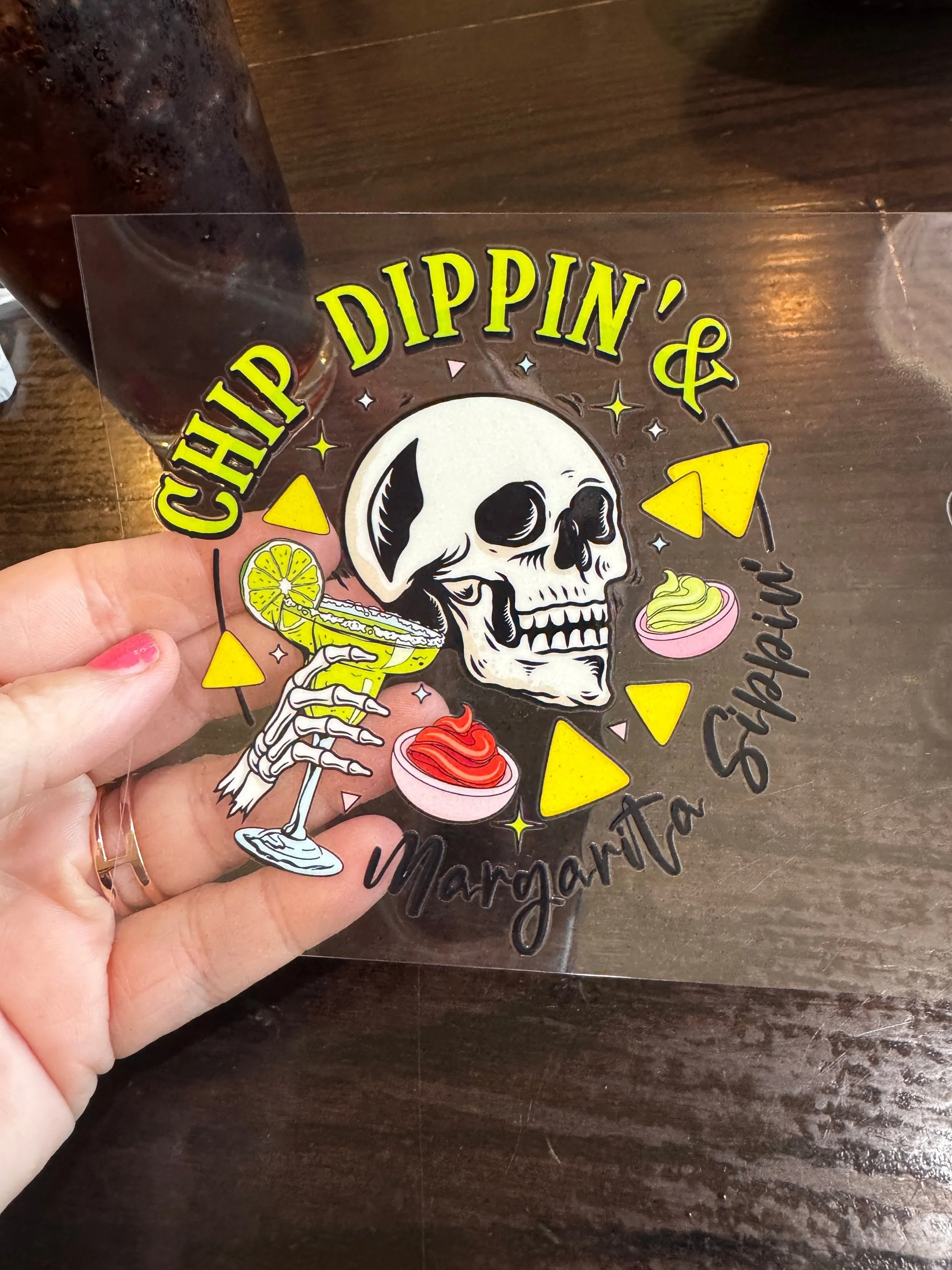 Chip dipping margarita sipping