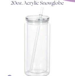 20 ounce Snowglobe Tumbler Acrylic