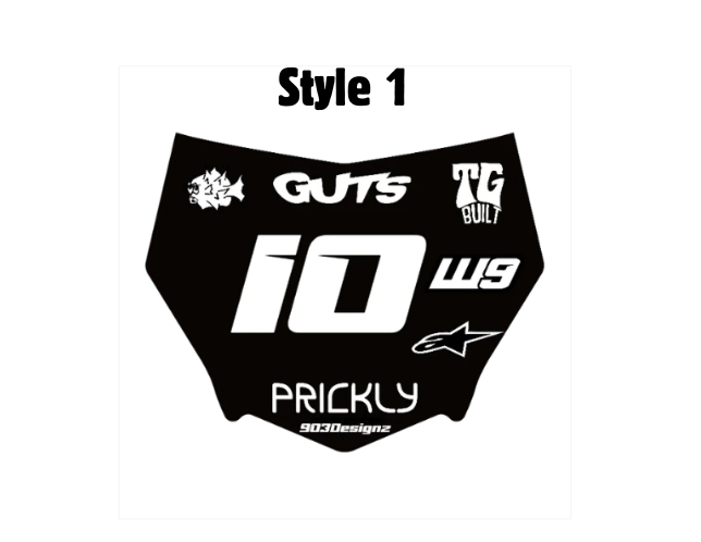 Motocutz Custom Plate Decal
