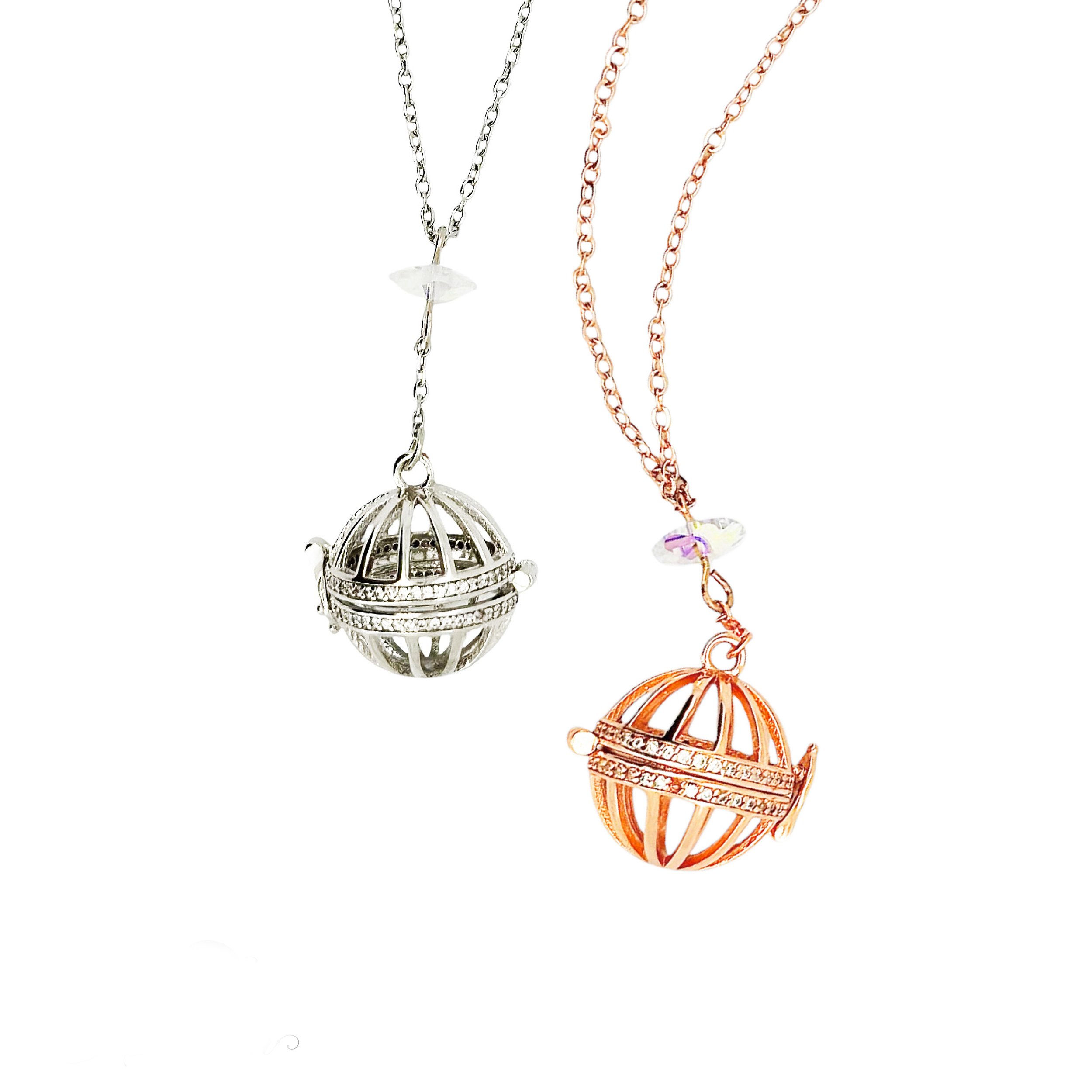 Globe Crystal Pendant Necklace - BN12