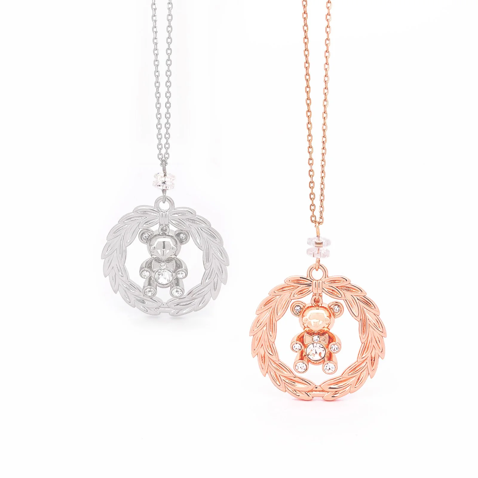 Crystal Bear Pendant Necklace