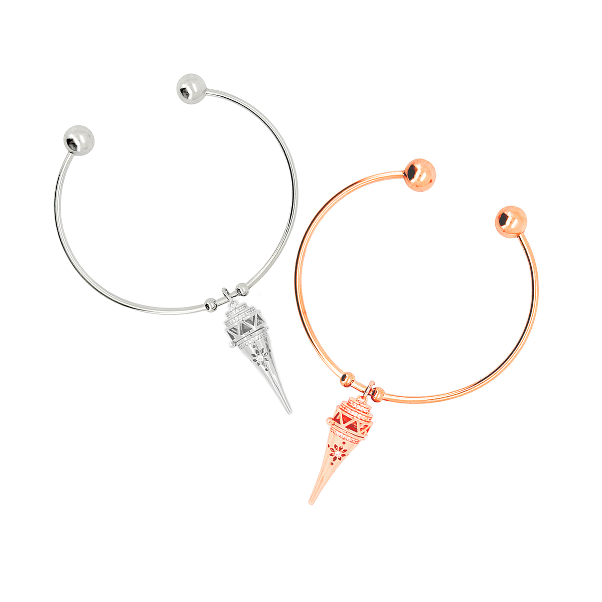 Treasured Cone Charm Bangle
