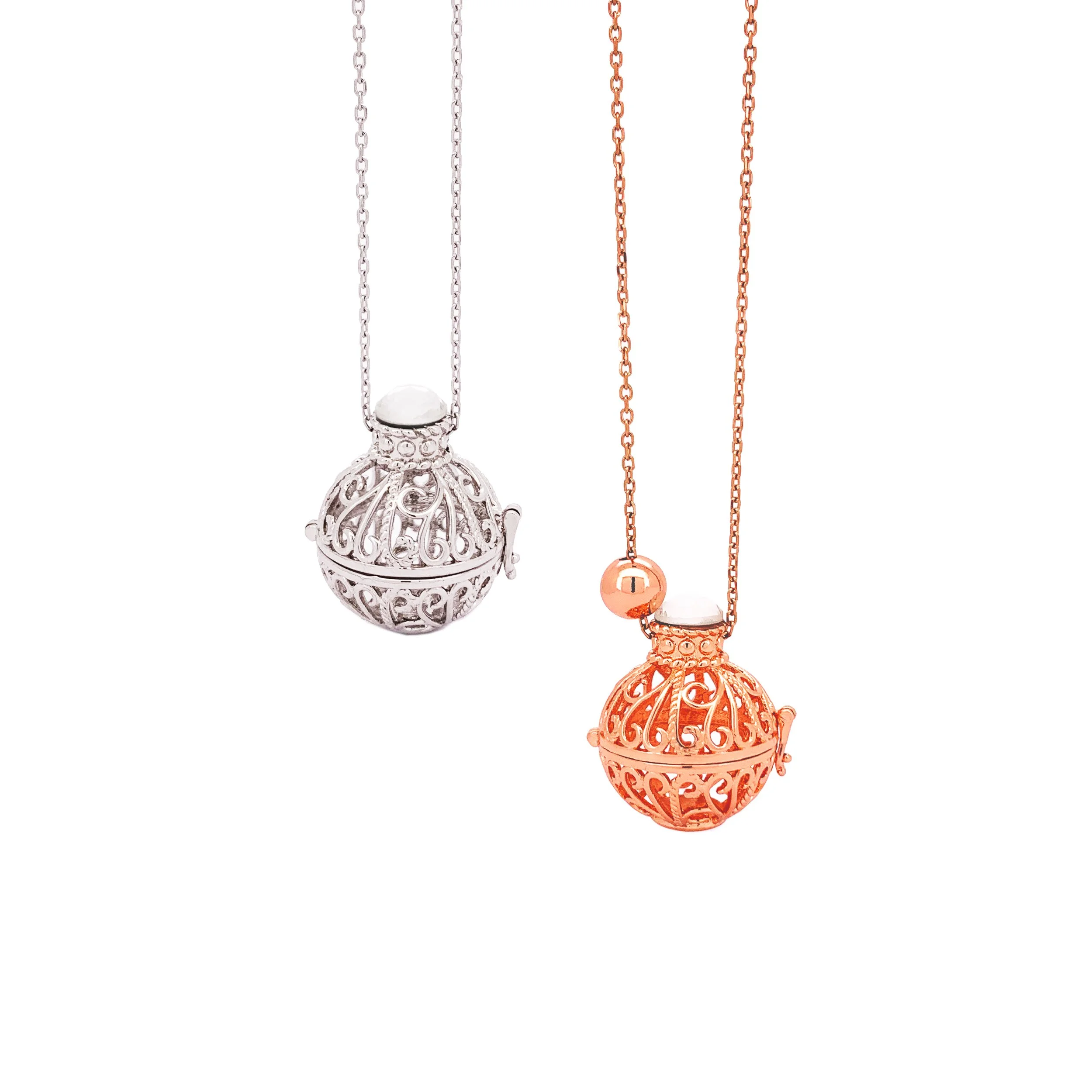 Filigree Harmony Globe Pendant Necklace - EL03