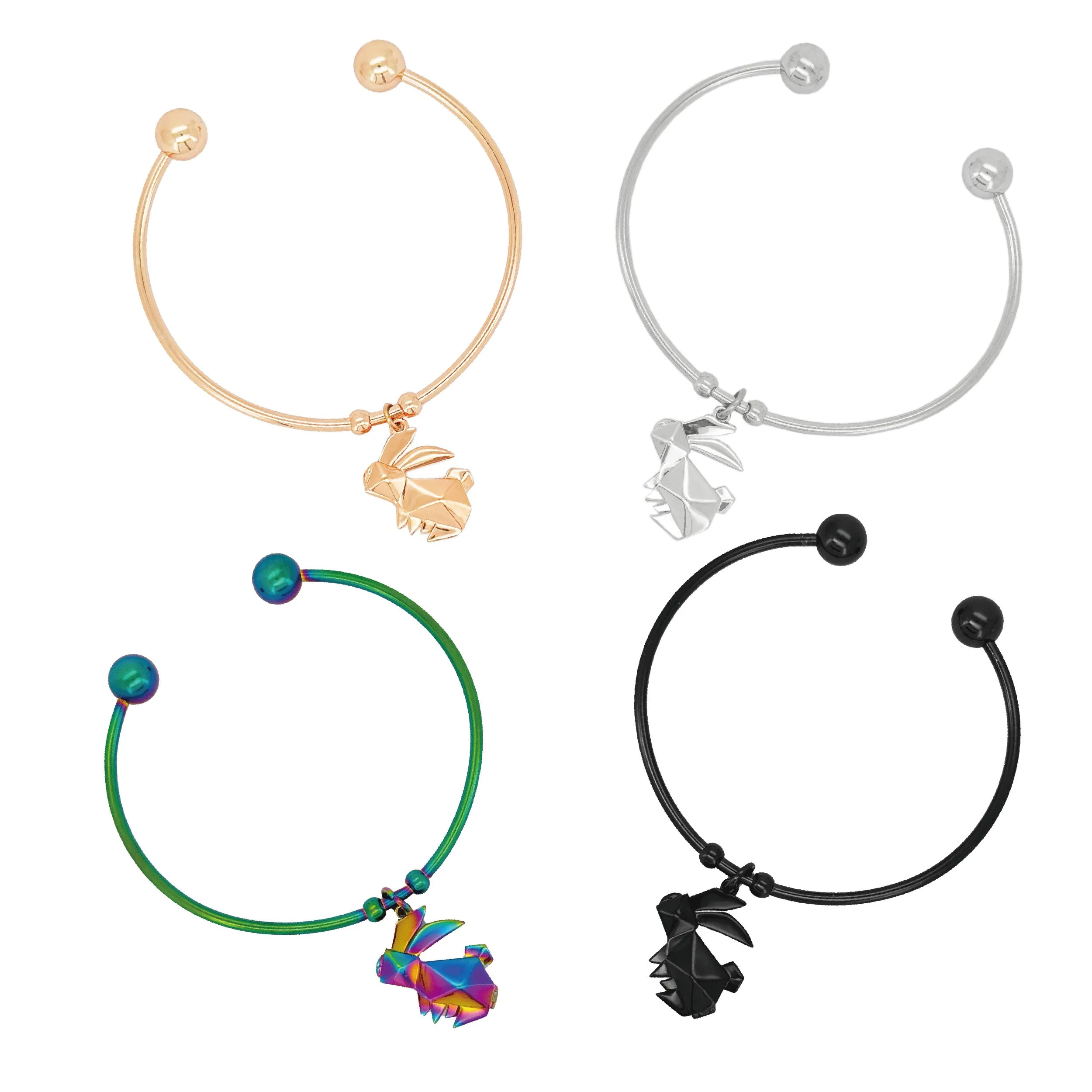 Origami Rabbit Charm Bracelet - AB01