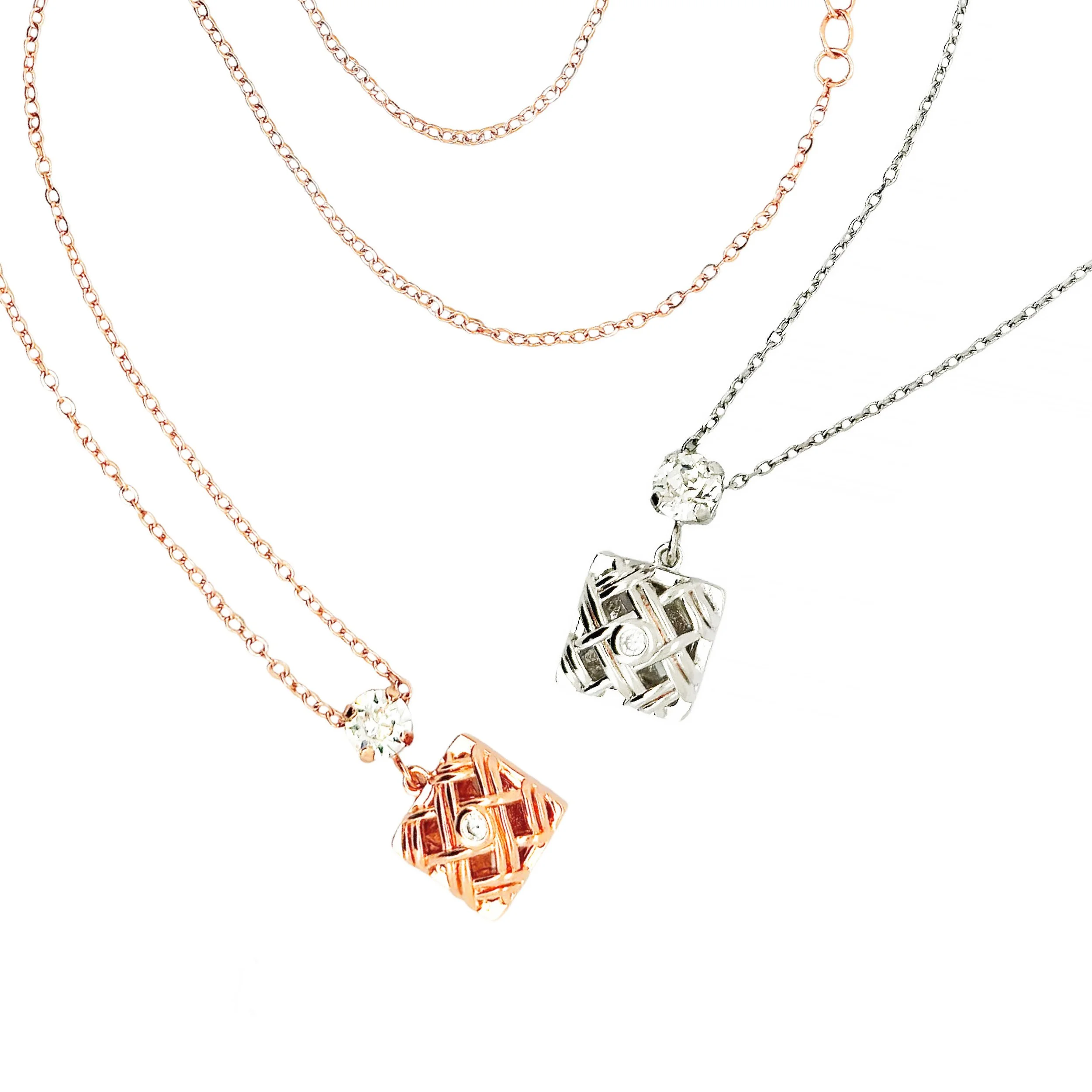 Elegant Lattice Pendant Necklace - BN07