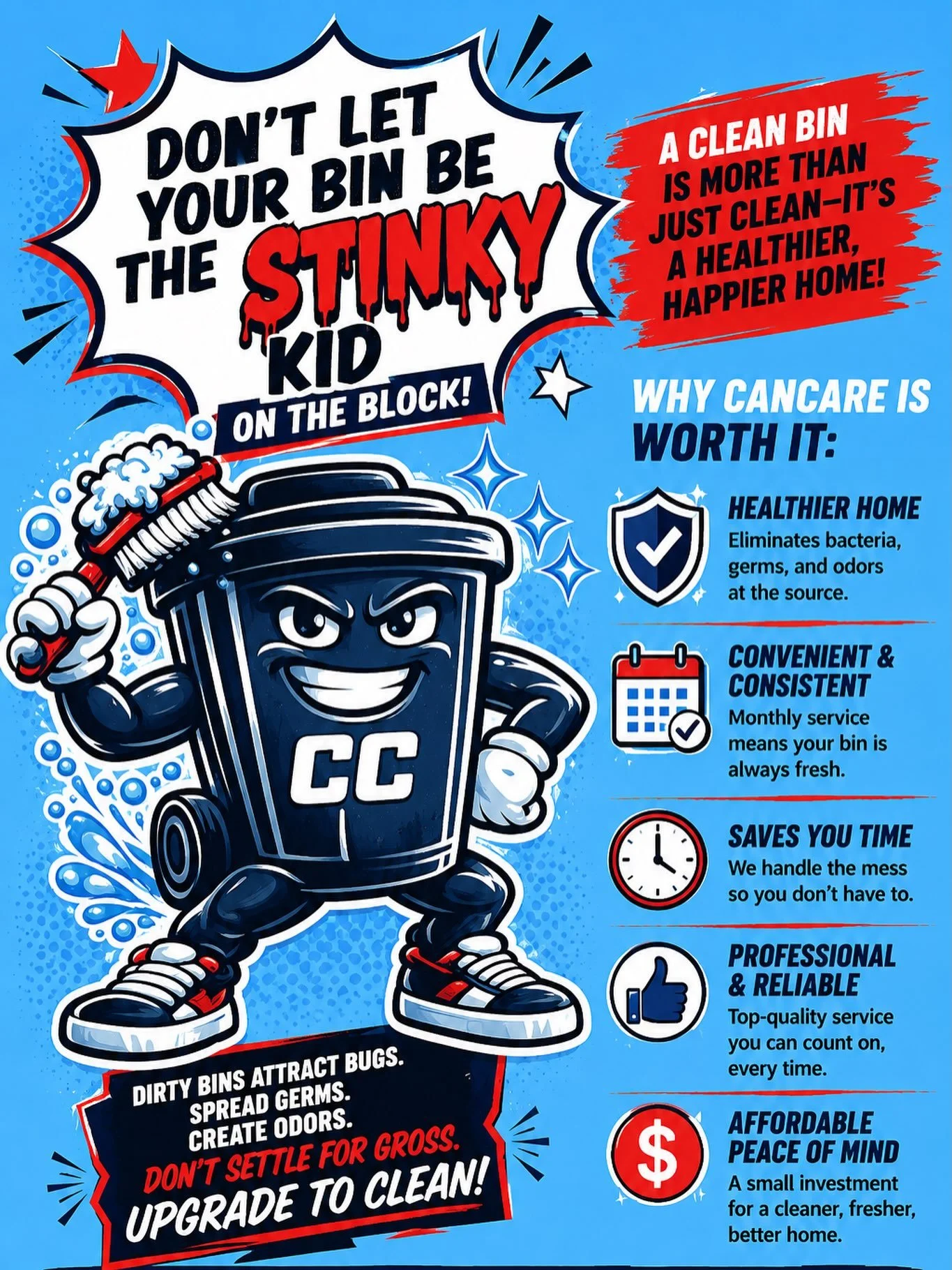 Don&rsquo;t push cleaning that can to tomorrow&hellip; Call us today and we&rsquo;ll do the dirty work so you don&rsquo;t have to!