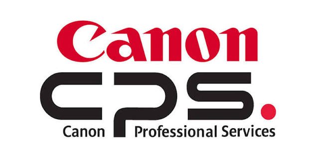 Logo of Canon Professional Services featuring the Canon name in red, with 'CPS' in black, and 'Canon Professional Services' written below.